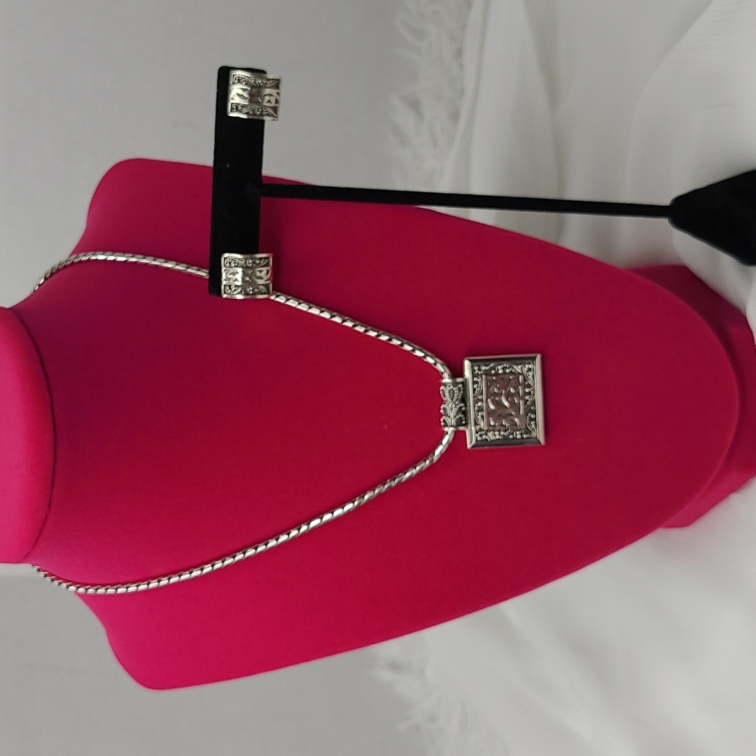 Lois Hill Sterling Silver Necklace And Earring Set